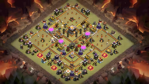clash-of-clans-th11-war-layout-link-basescoc - war base - town hall 11