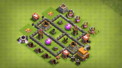 clash-of-clans-town-hall-4-farming-base-link-basescoc - farm base - town hall 4