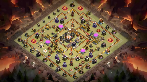 clash-of-clans-town-halll-eleven-war-layout-link-basescoc - war base - town hall 11
