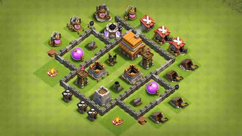 coc-town-hall-4-farming-layout-basescoc - farm base - town hall 4