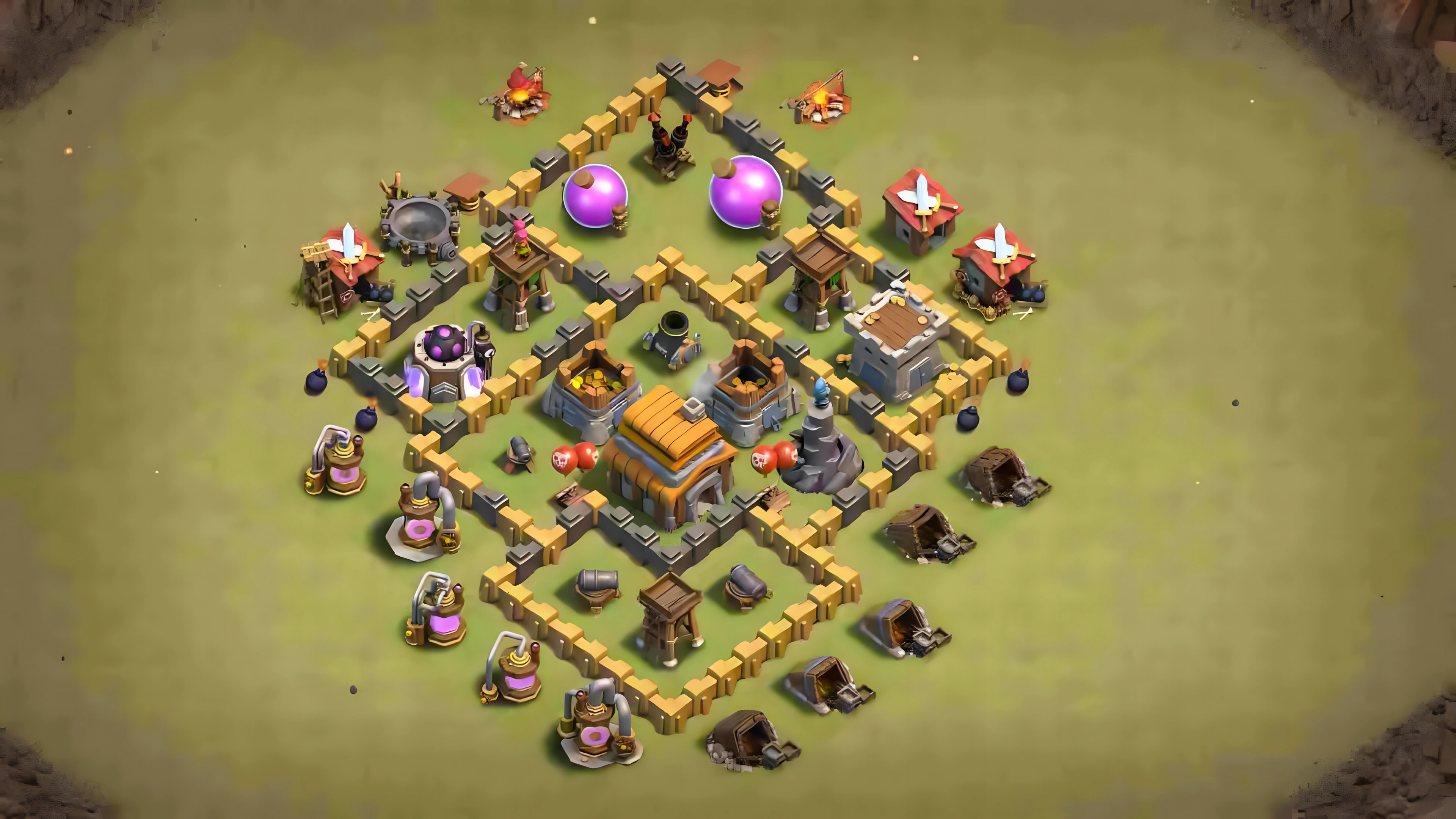 Town hall lvl 5 base layout